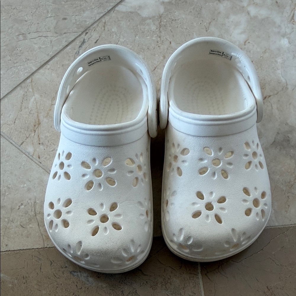 Kids White Crocs